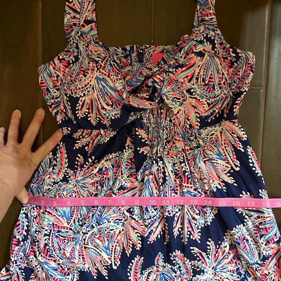 NWT Lilly Pulitzer Maui Miss Shell Blue Oyster Bay Sleeveless Maxi Dress 10 - Picture 14 of 17